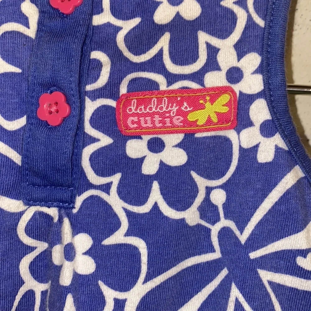 Carter’s blue & white floral onesie skirt baby outfit 6-9 months daddy’s cutie​​